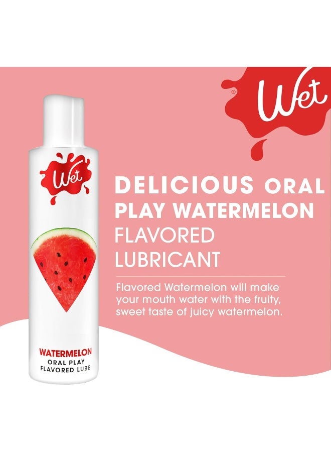 Wet Flavored Juicy Watermelon Tasty Lube 3 Fl Oz, Premium Personal Lubricant, for Men, Women and Couples, Paraben Free, Gluten Free, Stain Free, Sugar Free, Hypoallergenic