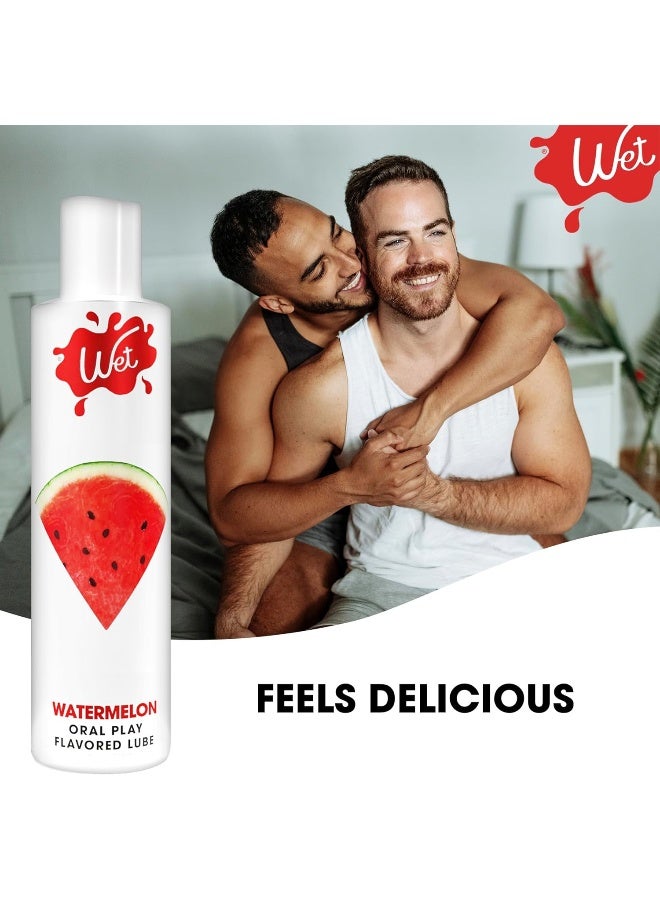 Wet Flavored Juicy Watermelon Tasty Lube 3 Fl Oz, Premium Personal Lubricant, for Men, Women and Couples, Paraben Free, Gluten Free, Stain Free, Sugar Free, Hypoallergenic