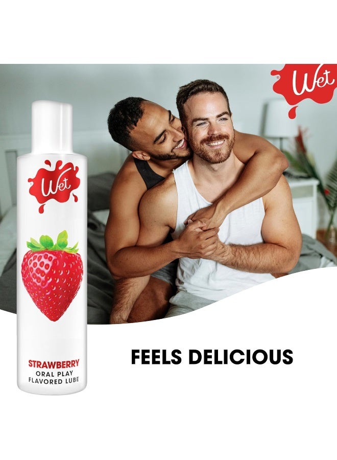 Wet Flavored Strawberry Tasty Lube, 3 Ounce, for Men, Women and Couples, Paraben Free, Gluten Free, Stain Free, Sugar Free, Hypoallergenic