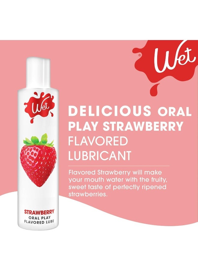 Wet Flavored Strawberry Tasty Lube, 3 Ounce, for Men, Women and Couples, Paraben Free, Gluten Free, Stain Free, Sugar Free, Hypoallergenic