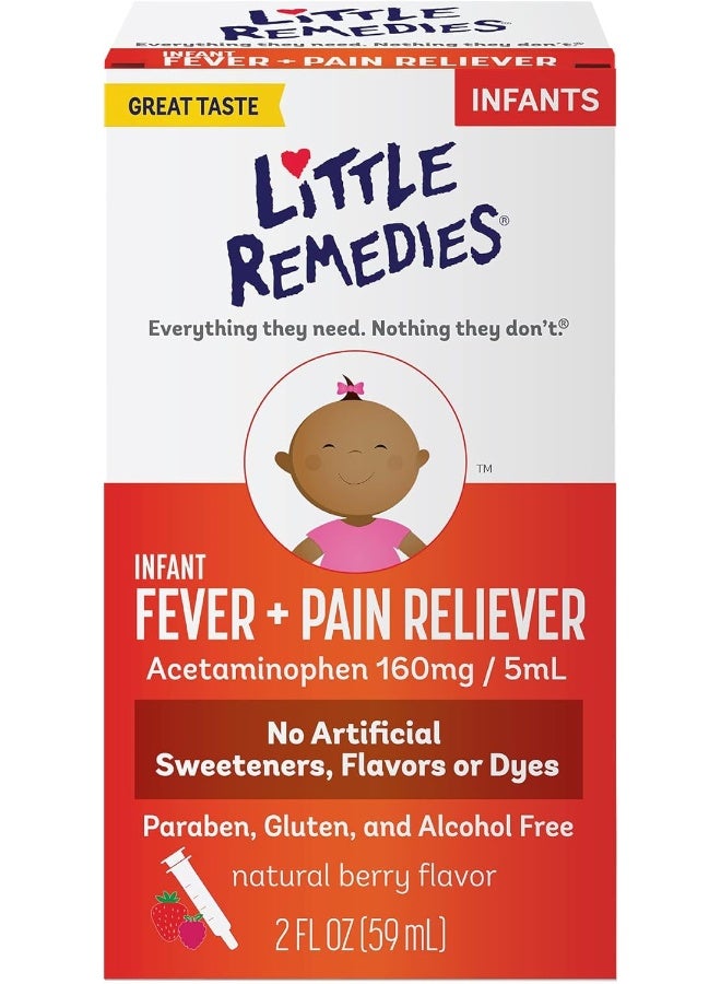 Little Fevers Infant Fever/Pain Reliever Liquid Dye-Free Natural Berry Flavor 2 Oz (Pack Of 1)