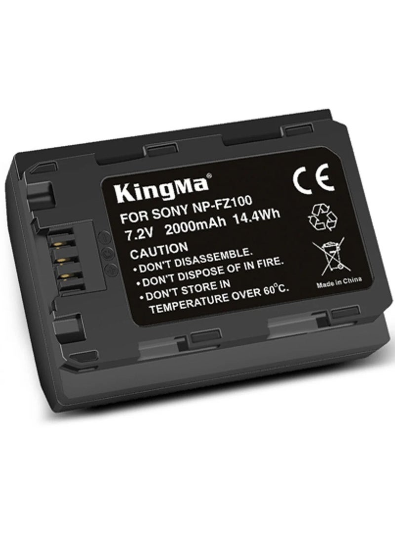 KingMa NPFZ100 battery NP-FZ100 2000 mAh for SONY ILCE-9 A7m3 a7r3 A9 7RM3 Camera