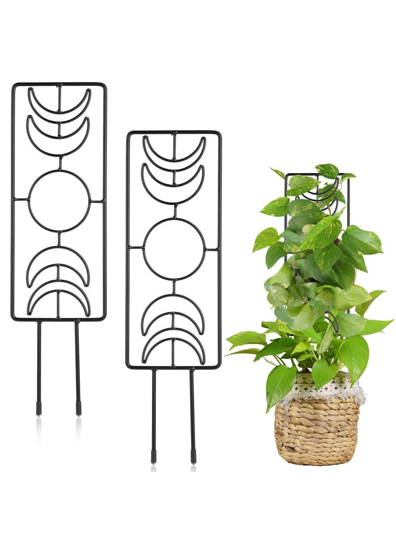 SYOSI 2 PCS Plant Trellis, Metal Garden Trellis Plant Supports Indoor for Pots, Metal Supports for Rose Vines, Climbing Plants, Flower, Outdoor Patio Lawn Yard Decoration 36x10cm