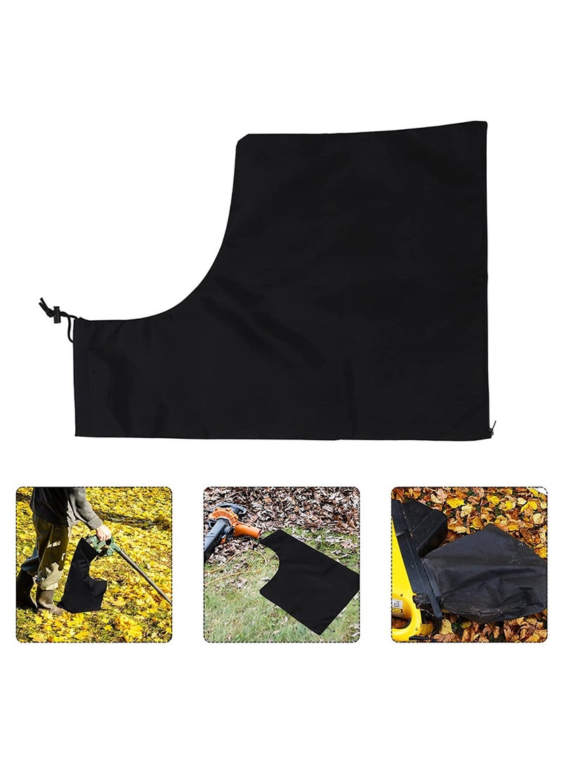 Extra Large Leaf Vacuum Bag Heavy Duty Reusable Black Lawn and Garden Cleanup Compatible with Blowers and Vacs