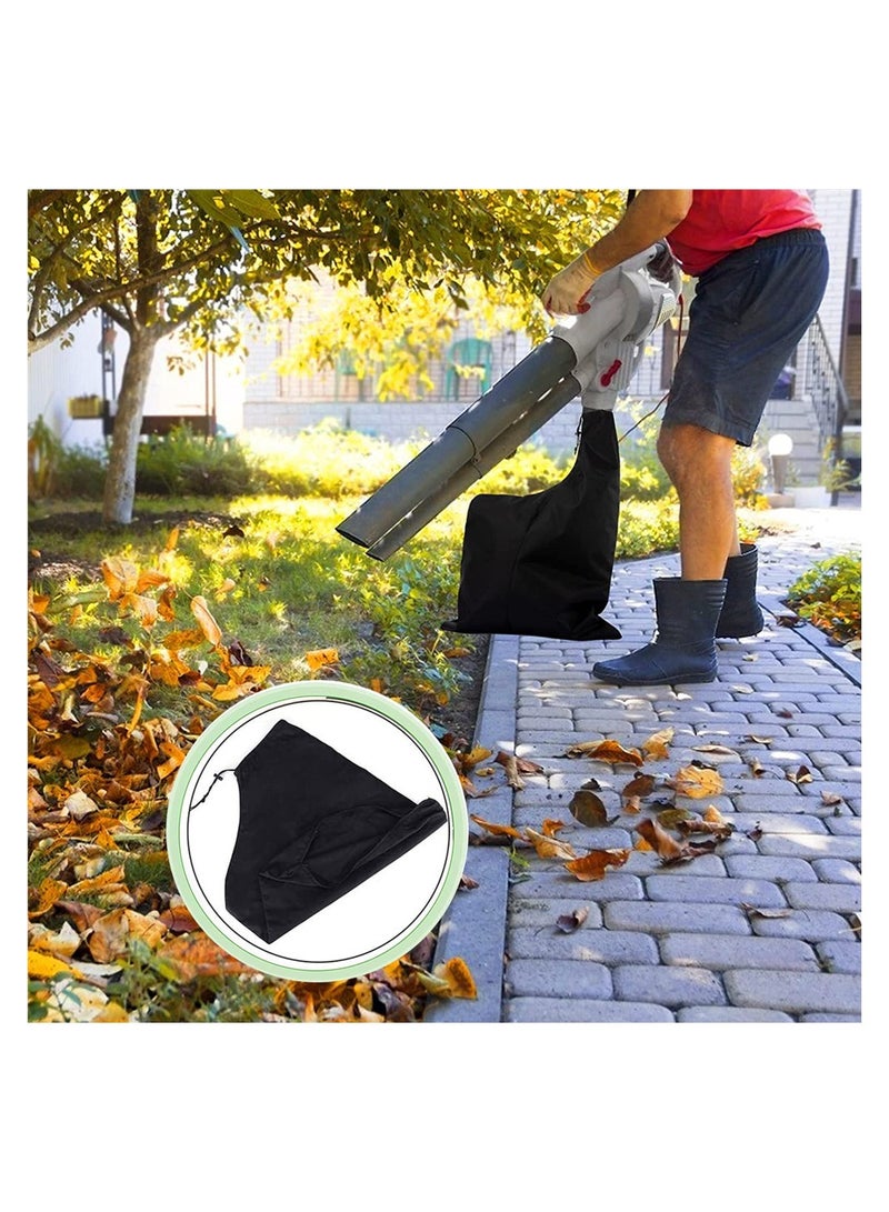 Extra Large Leaf Vacuum Bag Heavy Duty Reusable Black Lawn and Garden Cleanup Compatible with Blowers and Vacs