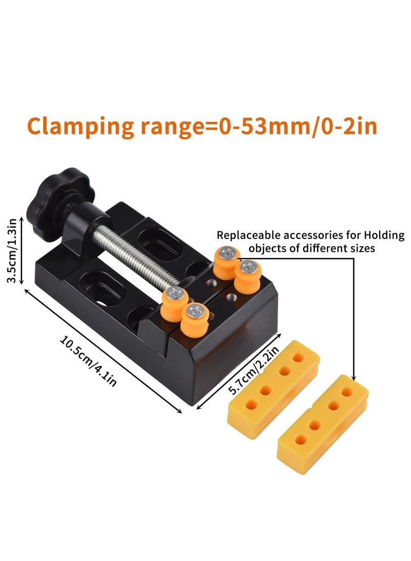 Mini Bench Clamp, Flat Jewelry Carving Tool, Multifunctional Mini Vise Clamp for DIY, Walnut Carving, Watch Repair, Sculpture Craft, Jewelry, and Table Bench Vice for Repairing and Carving