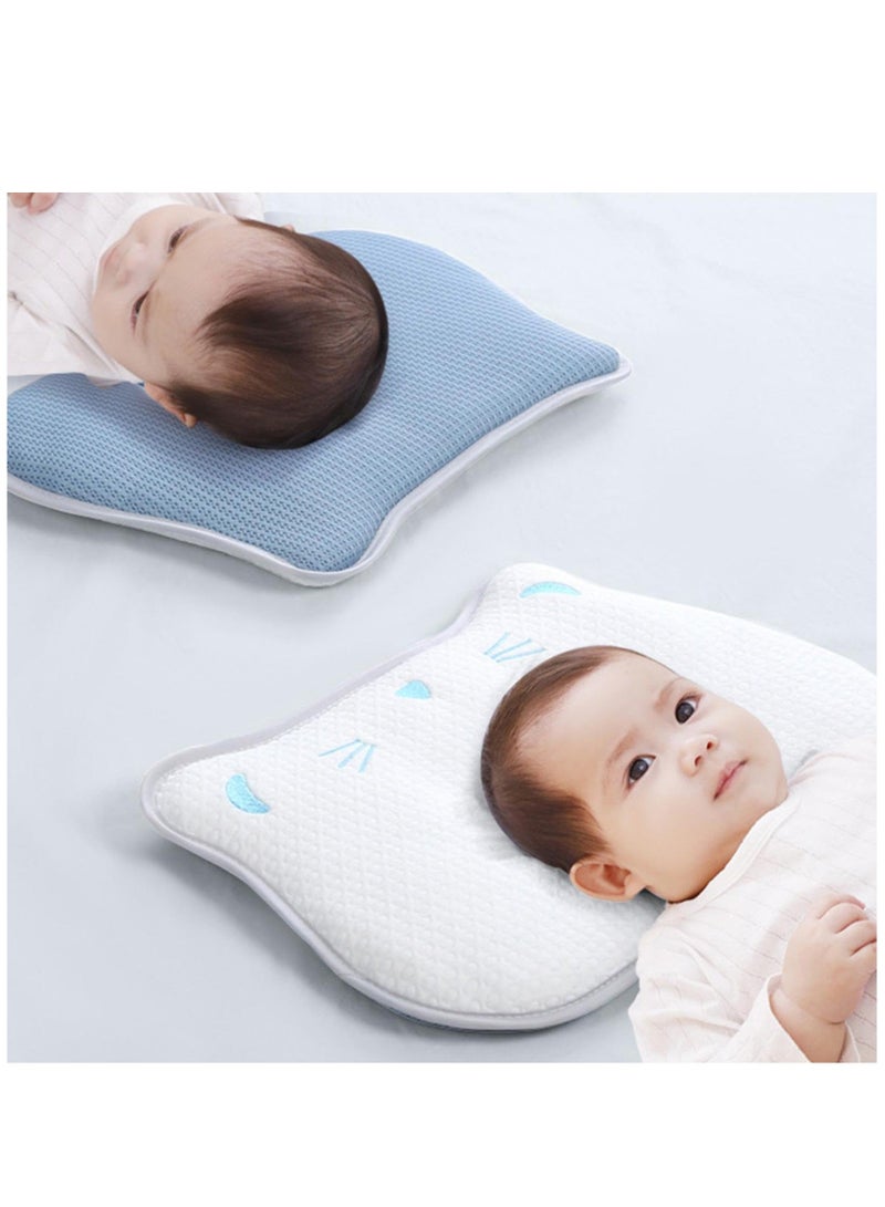 Toddler Pillows for Sleeping, Breathable Stuffed Pillows for Baby, Flat Head Support Plush Pillow for Comfort, Baby Travel Pillow for Shapes Head