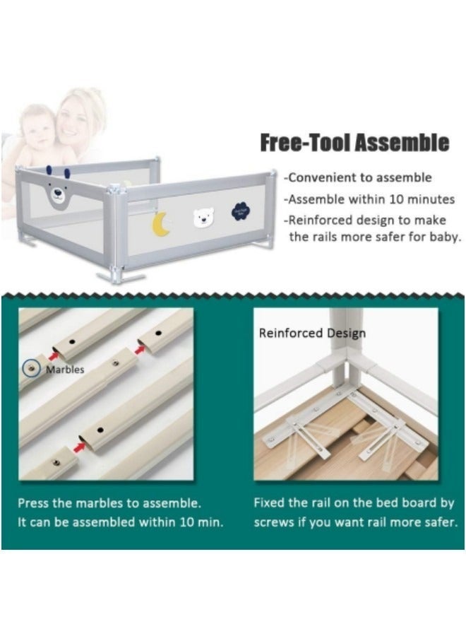 Guard Rail for kids,Toddler Extra Long Bed Guard Rail,Universal Baby & Children Rail 1.5m