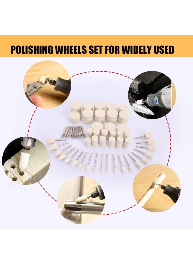 100PCS Polishing Buffing Wheel for Dremel Polishing Kit, Polishing Wheel for Dremel Tool Accessories, with 1/8