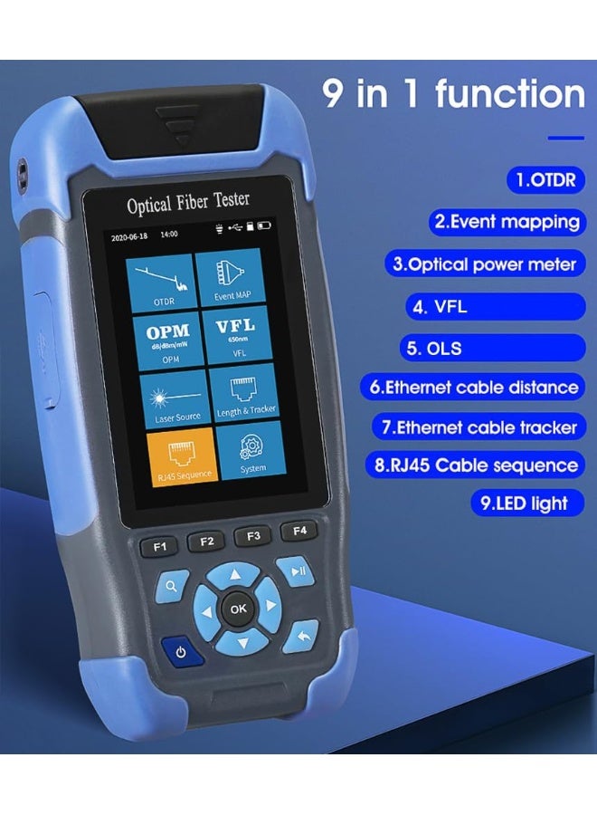 Mini-Pro 1310/1550nm OTDR Multi-Function Built in OPM/OLS / RJ45 Test/VFL Test Range 5m-60Km Dynamic Range 24dB/22dB Connector UPC With FC/APC-FC/UPC-SX