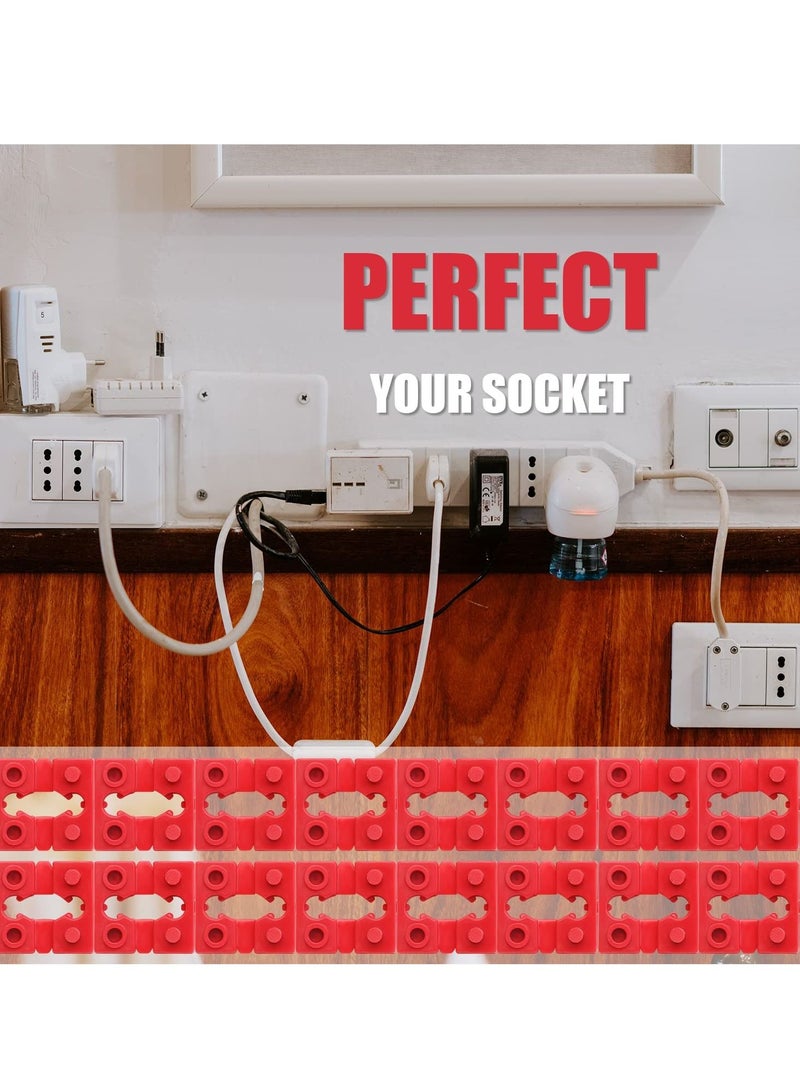 Switch and Receptacle Spacer Electrical Outlet Spacer Socket Outlet Spacers Twist Apart Spacers Plastic Switch and Receptical Spacers for Living Room Kitchen Bathroom Electrical Box(72 Pcs, Red)