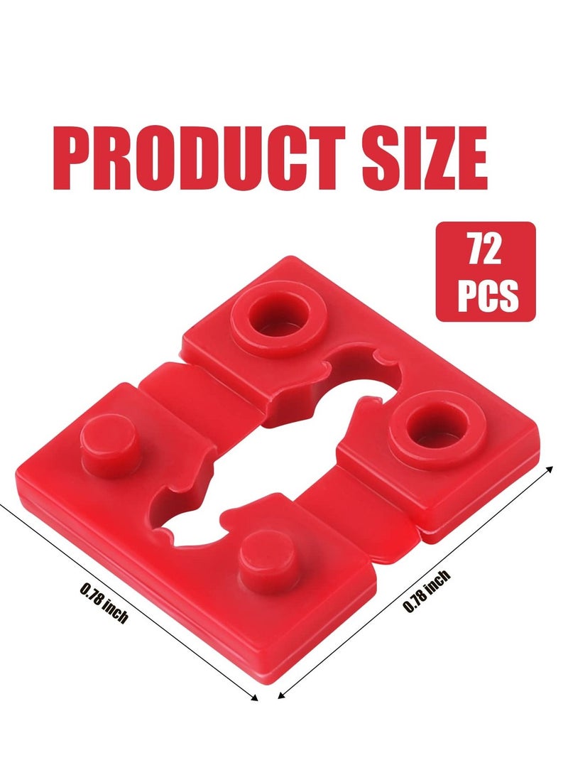 Switch and Receptacle Spacer Electrical Outlet Spacer Socket Outlet Spacers Twist Apart Spacers Plastic Switch and Receptical Spacers for Living Room Kitchen Bathroom Electrical Box(72 Pcs, Red)