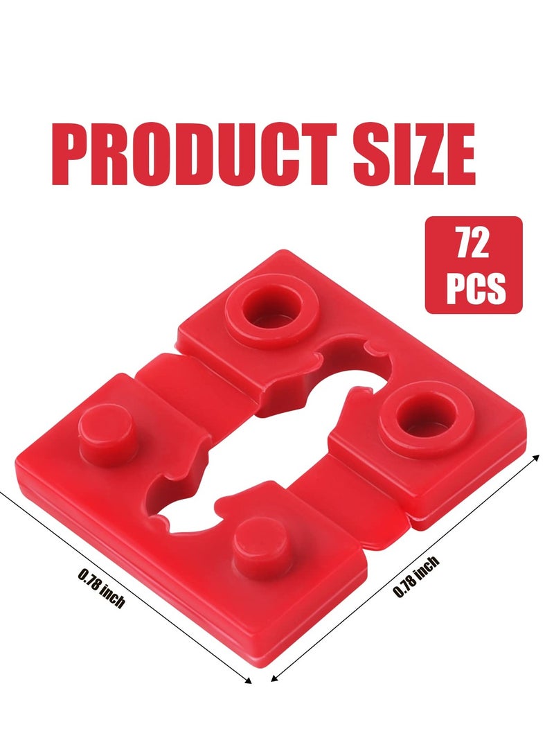 Switch and Receptacle Spacer Electrical Outlet Spacer Socket Outlet Spacers Twist Apart Spacers Plastic Switch and Receptical Spacers for Living Room Kitchen Bathroom Electrical Box(72 Pcs, Red)