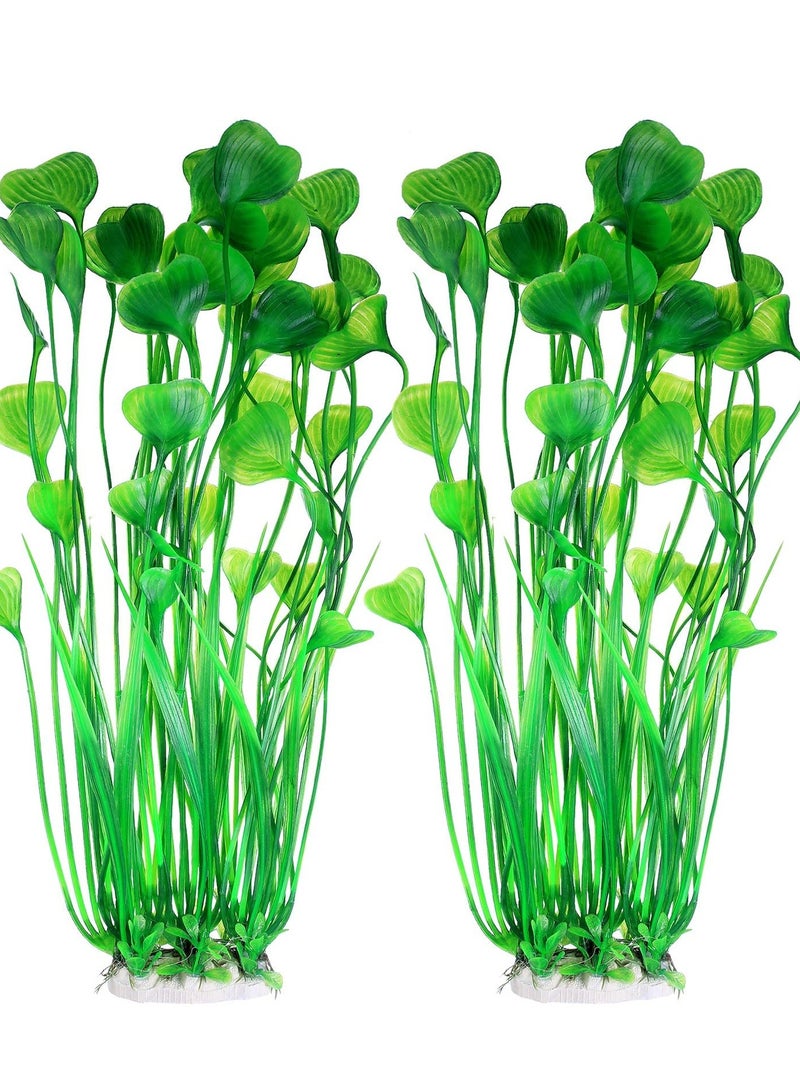 Artificial Aqua Plants, Aquarium Aquatic Plant Decorations, Aquarium Aquatic Plastic Plant Decorations, Underwater Plant Decorations for All Fish Decorations (2 Pieces)