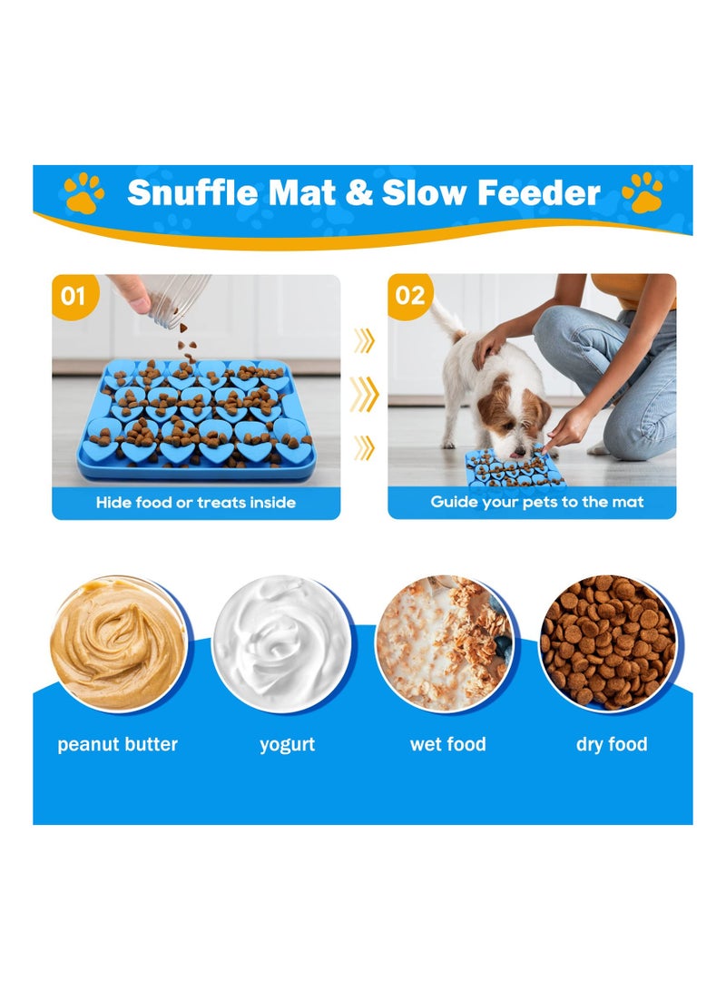 Licking Treat Mat for Dogs and Cats - Silicone Sniff Mat for Small and Large Pets, Ideal for Training and Foraging with Wet Food - Perfect for Rabbits and Other Animals