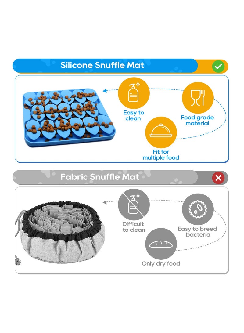 Licking Treat Mat for Dogs and Cats - Silicone Sniff Mat for Small and Large Pets, Ideal for Training and Foraging with Wet Food - Perfect for Rabbits and Other Animals