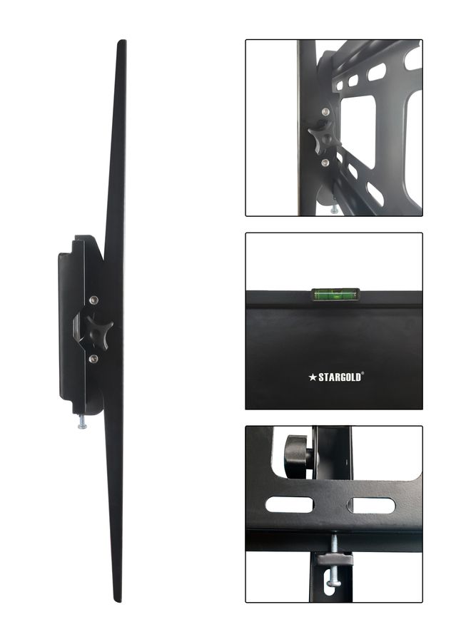 TV Wall Mount Bracket For Most 55-90 Inch Flat Screen TV With Tilting LED LCD OLED And Flat Panels Black