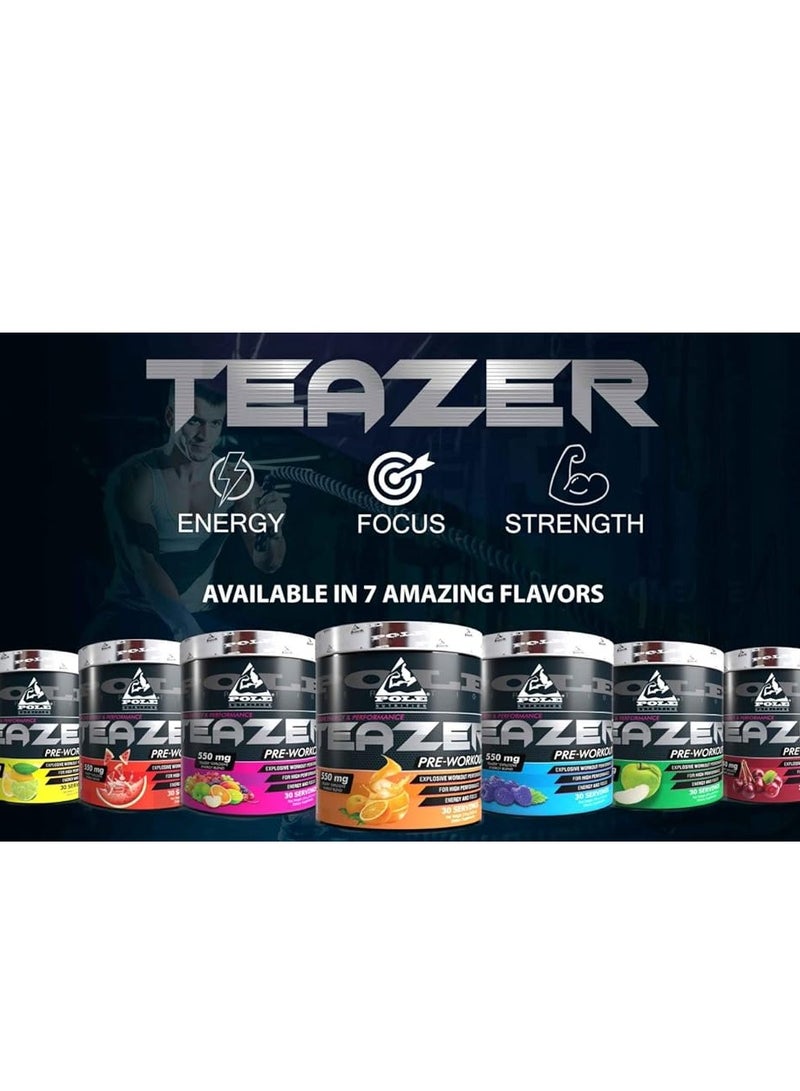 Teazer Explosive Pre-Workout Green Apple Food Supplement 30 Servings