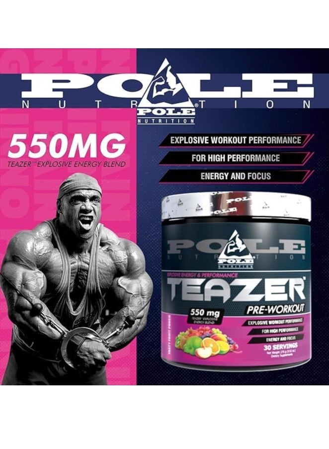 Teazer Explosive Pre-Workout Green Apple Food Supplement 30 Servings