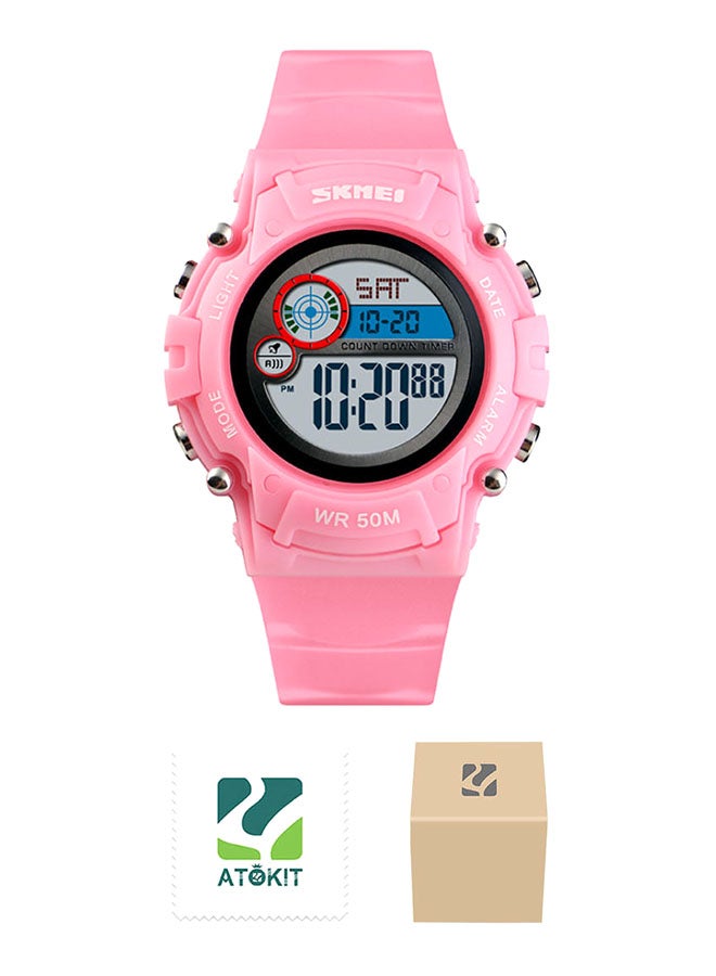 Girls' Sports Waterproof PU Leather Digital Watch 1477