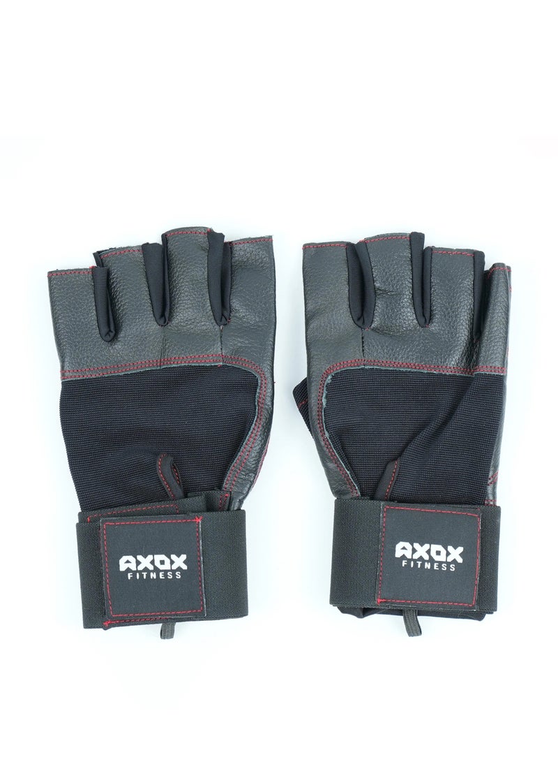 Axox Fitness Leather Weight Lifting Gloves XL