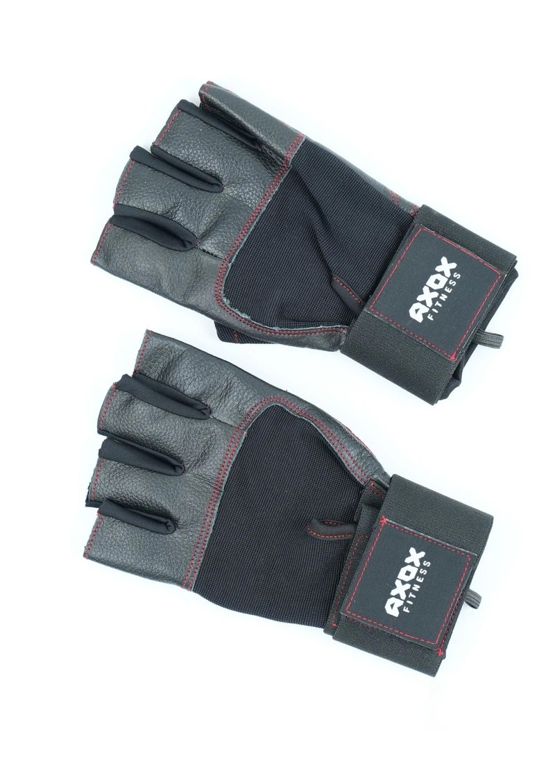 Axox Fitness Leather Weight Lifting Gloves XL