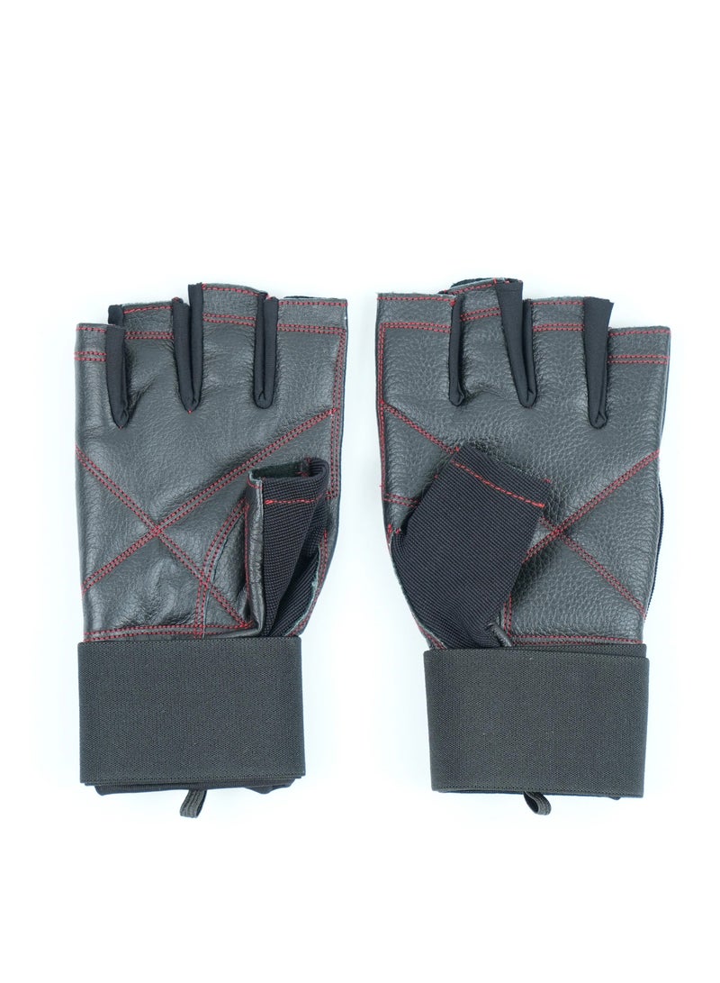 Axox Fitness Leather Weight Lifting Gloves S Size