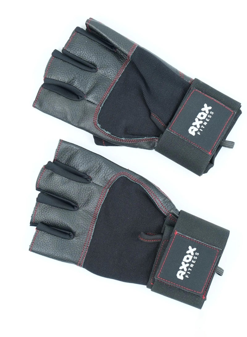 Axox Fitness Leather Weight Lifting Gloves S Size