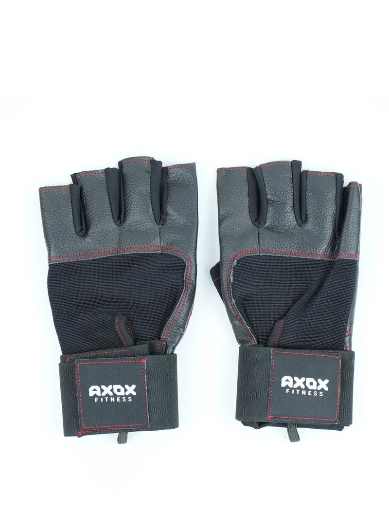 Axox Fitness Leather Weight Lifting Gloves S Size