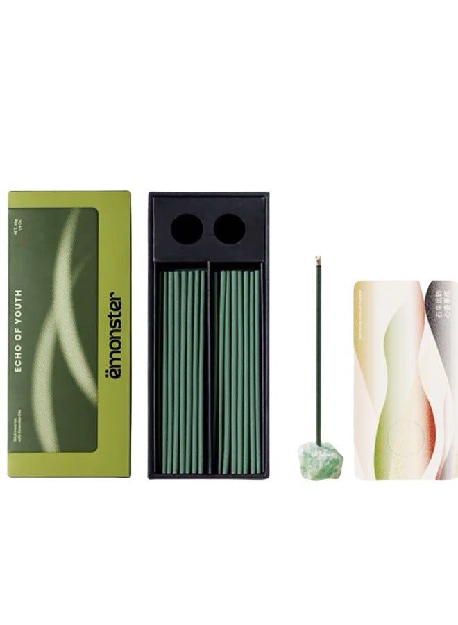 Incense sticks, natural diffusers, stone, sandalwood, aromatherapy, home indoor sleep aids, soothing gifts, green gift boxes