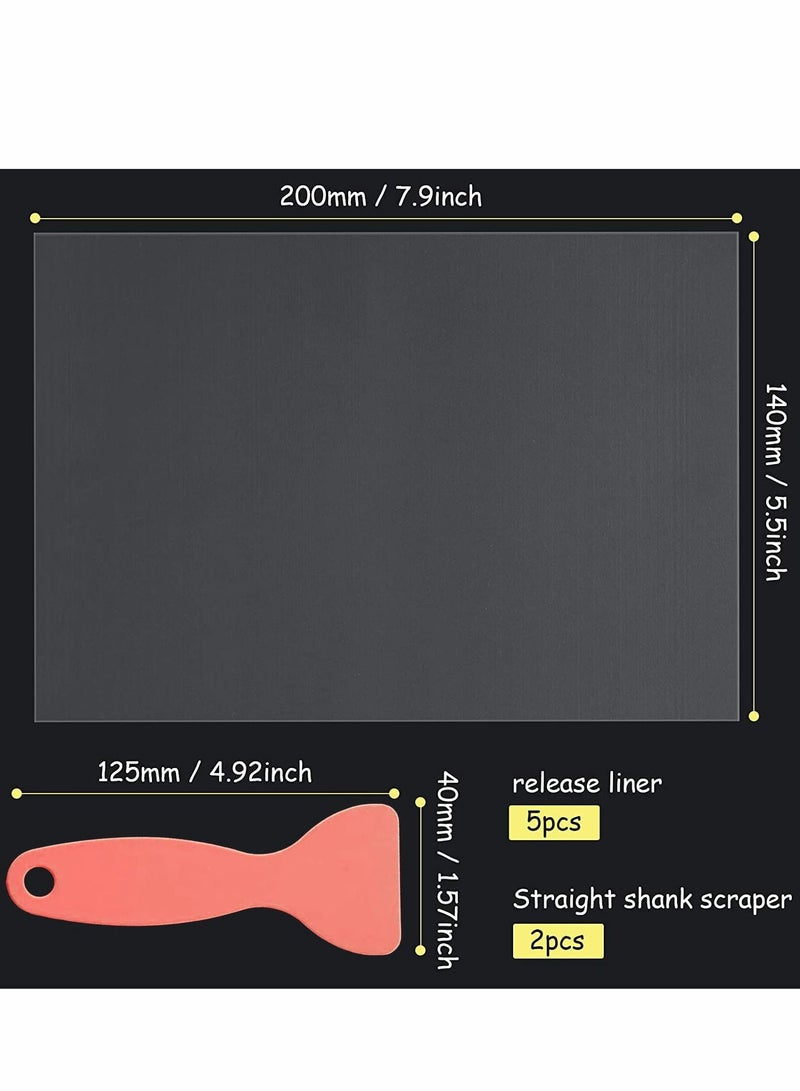 FEP Film, High Transmittance Strength Film with Replacement Plastic Spatulas, Thickness 0.15 mm Compatible with UV DLP 3D Printers, LCD SLA Resin (140 x 200 mm)