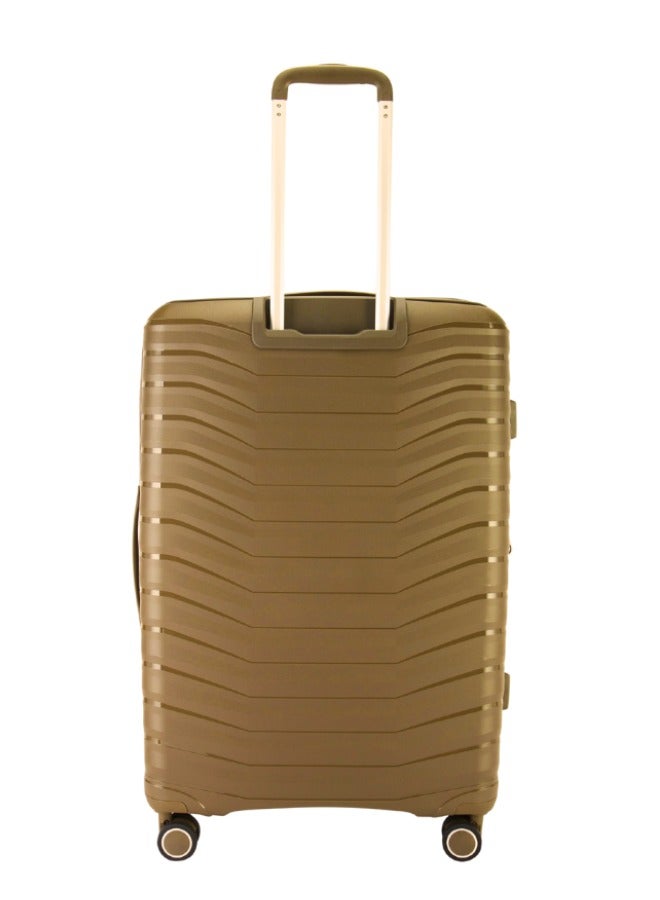 Pierre Cardin Hardcase Trolley Large Unbreakable,Expandable Zipper, Spiner Wheels