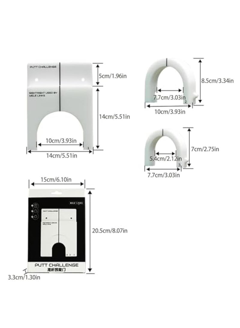 3Pcs Golf Putting Gate, Golf Hole Putting Hole Cup, Pack of 3 Differently Sized Golf Gates, Great Putting Training Aid, with Convenient Carry Bag for Pro Golf Training Essential, for Beginner, Golfers