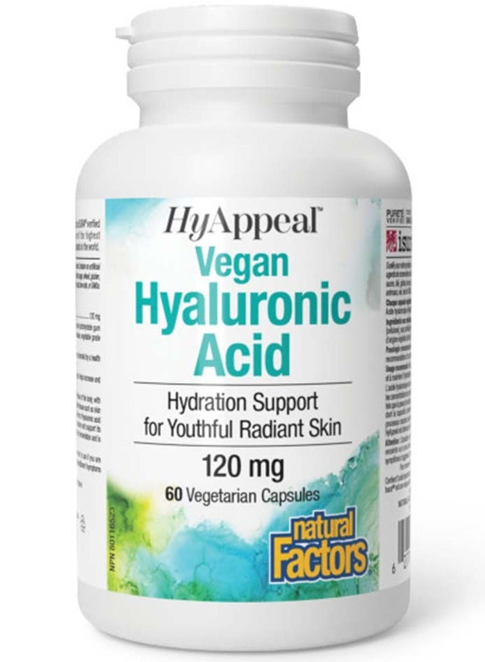 Vegan Hyaluronic Acid 120 mg Joint and Skin Support 60 Capsules