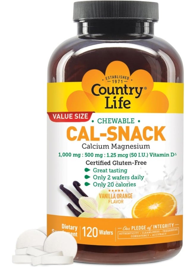 Cal-Snack Chewable Calcium With Magnesium Vanilla/Orange Flavor 58615