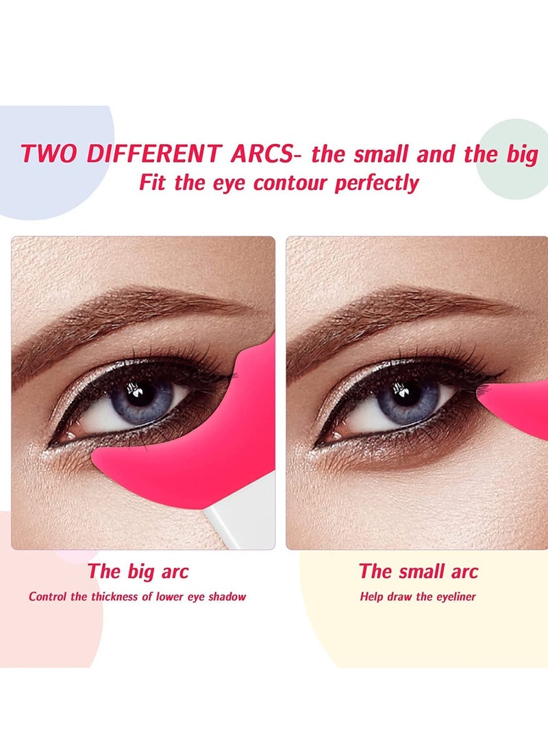 Eye Makeup Tool Eyelash Eyeshadow Silicone Auxiliary Protection Tool Reusable Prevent Soiling Makeup Tool Suitable for Professional Makeup Artists Beginners 7Pcs