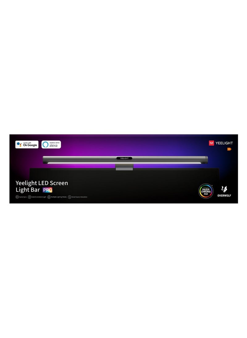 Yeelight LED Screen Light Bar Pro | With Adaptor | Voice Control | WiFi 2.4GHz connectivity | Android and iOS compatible | Warm 390K light color | 25,000-hour lifespan