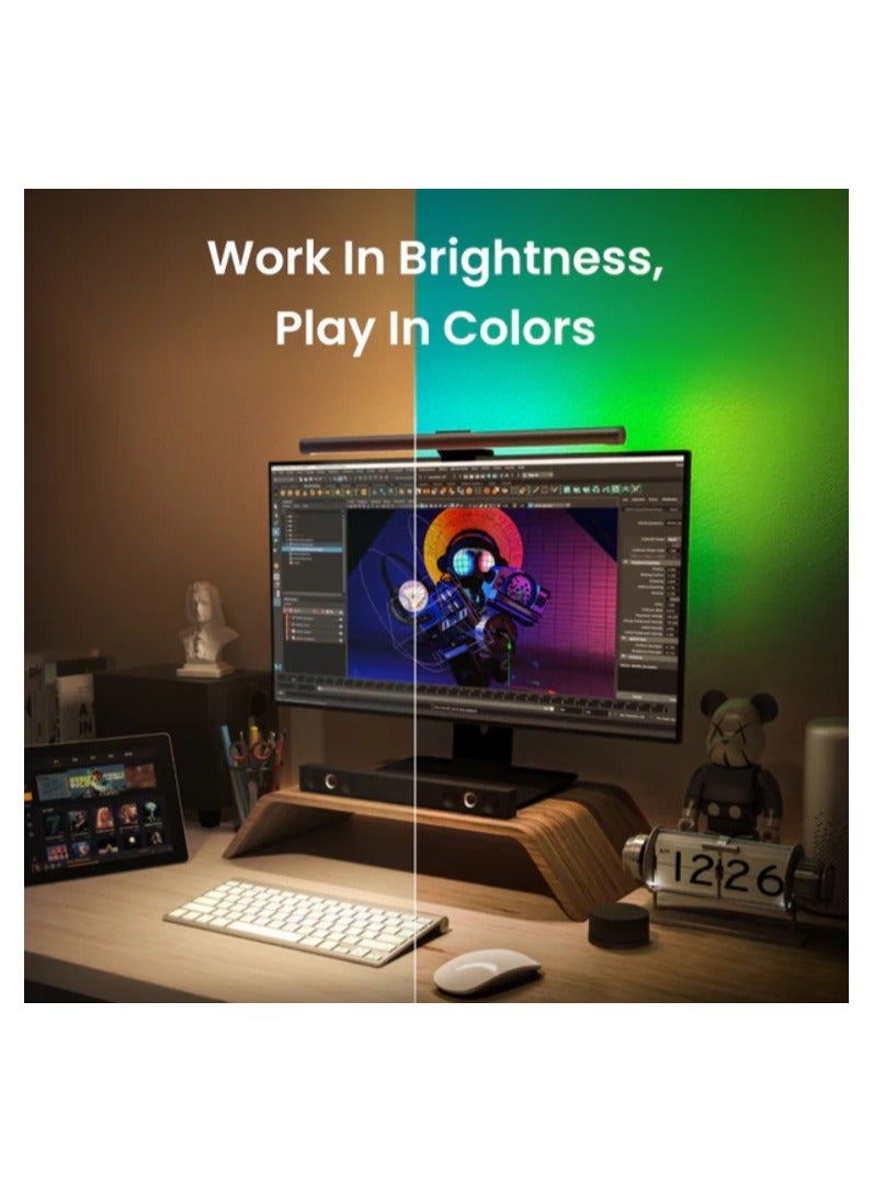 Yeelight LED Screen Light Bar Pro | With Adaptor | Voice Control | WiFi 2.4GHz connectivity | Android and iOS compatible | Warm 390K light color | 25,000-hour lifespan