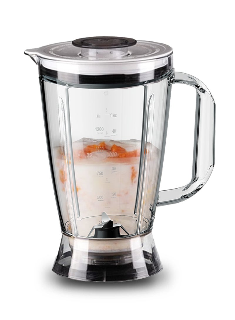 Food Processor 8 in 1, 2 Speeds, Pulse Function, 2.1L Capacity, 1.8L Blender, Slicing and Grating disc, Dough, Ice Crusher Blade, 2.1 L 750 W FP 0132 White