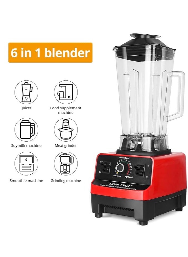 Silver Crust Multi Blender Mixer Juicer Food Professional With Smart 15 Timer Speed Quick Arrow/4500W/Multicolour