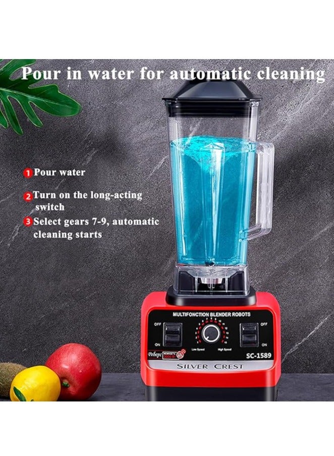 Silver Crust Multi Blender Mixer Juicer Food Professional With Smart 15 Timer Speed Quick Arrow/4500W/Multicolour