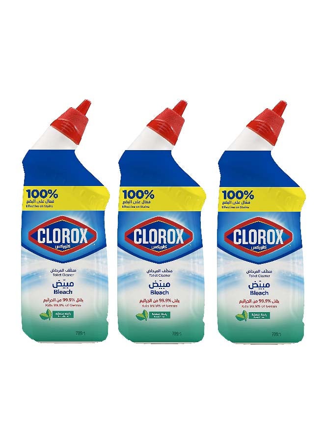 Fresh Scent Toilet Bowl Cleaner Set, 709ml, Pack Of 3 Multicolor