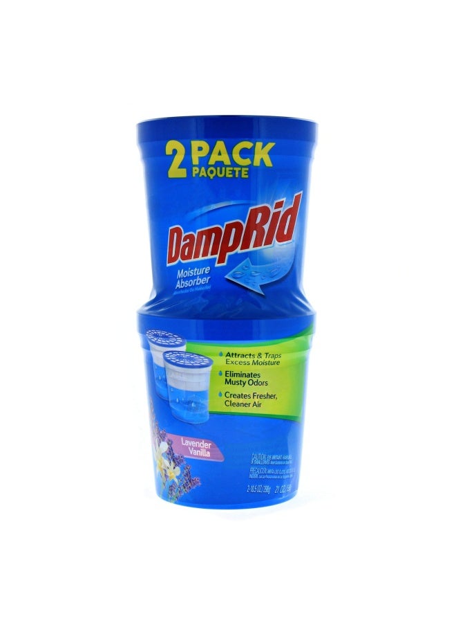 Lavender Vanilla Refillable Moisture Absorber 105 Oz Cups 2 Pack Traps Moisture For Fresher Cleaner Air