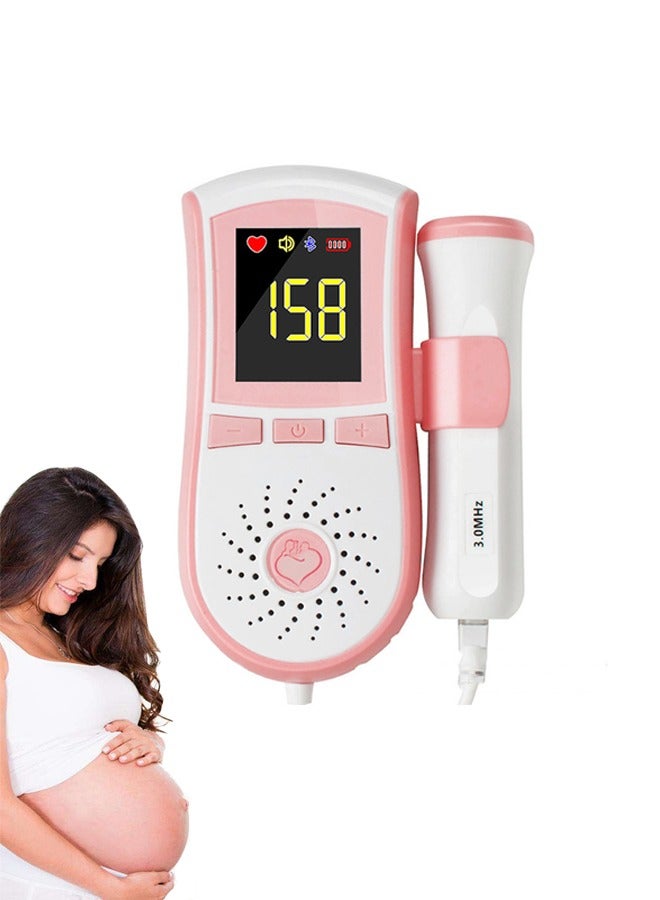 Ultrasound Doppler Fetal Heart Rate Monitor, Prenatal Heartrate Monitor, with LCD Screen