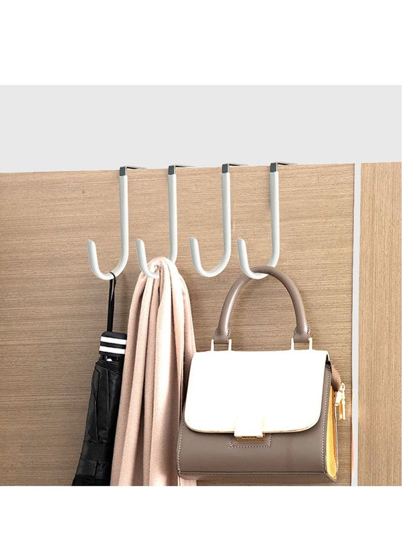 Over the Door Hook, 6 Pack Sturdy Metal Over Door Hook, Fitting Two Sized Doors, Door Hangers and Over The Door Hooks for Hanging Clothes, Towels, Coats and More