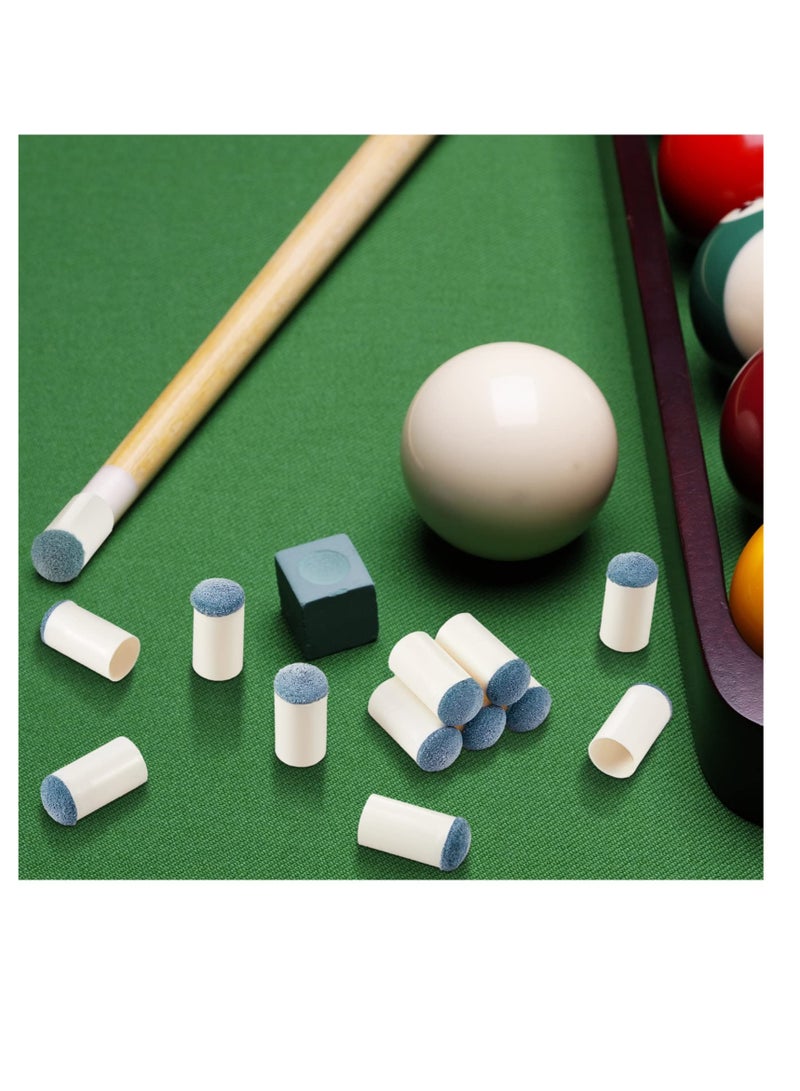 100 Premium Billiard Cue Tips for 9mm to 13mm Cues, Non-Slip Replacement Tips for Pool Players