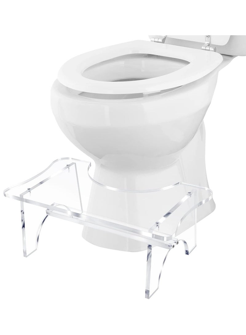 Acrylic Potty Stool - Clear Toilet Stool for Bathroom