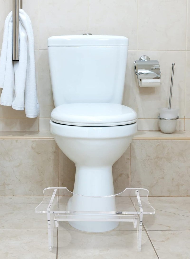 Acrylic Potty Stool - Clear Toilet Stool for Bathroom