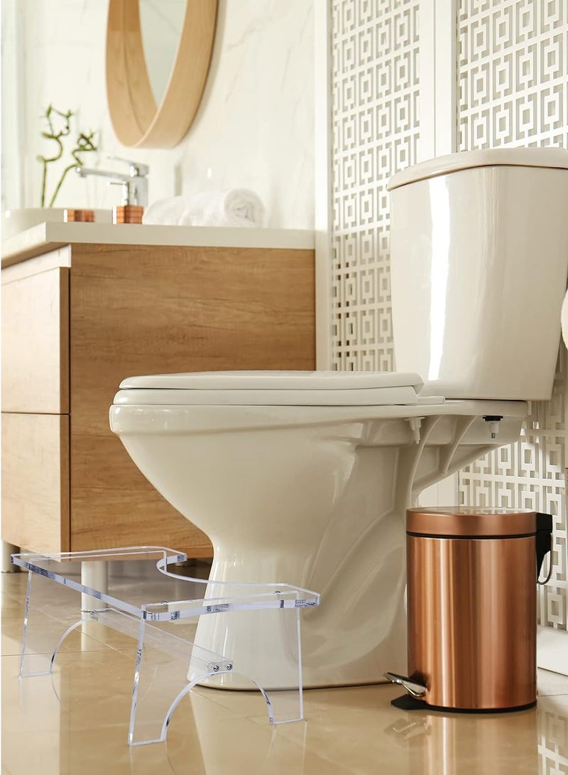 Acrylic Potty Stool - Clear Toilet Stool for Bathroom