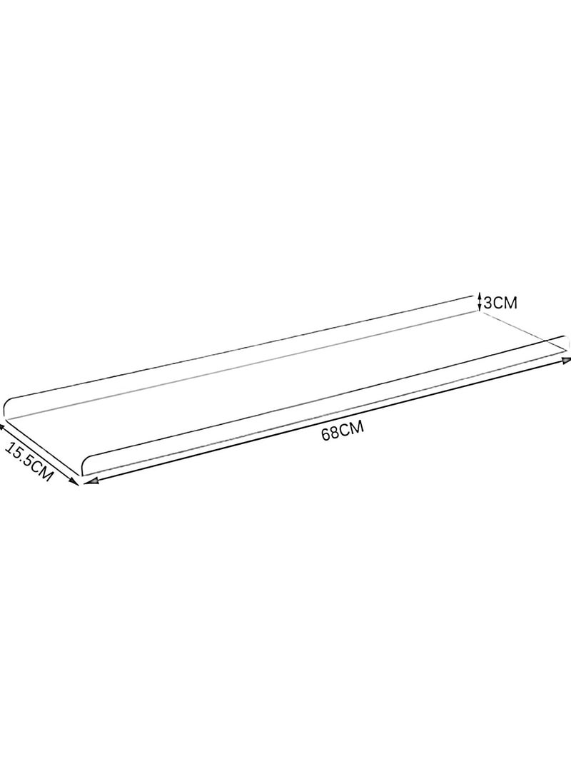 Acrylic Bathtub Caddy Tray - Rectangular Clear Acrylic Serving Tray, Modern Minimalist Organizer for Bedside, Bathroom, Cosmetics, Jewelry, Toiletries Storage Countertop